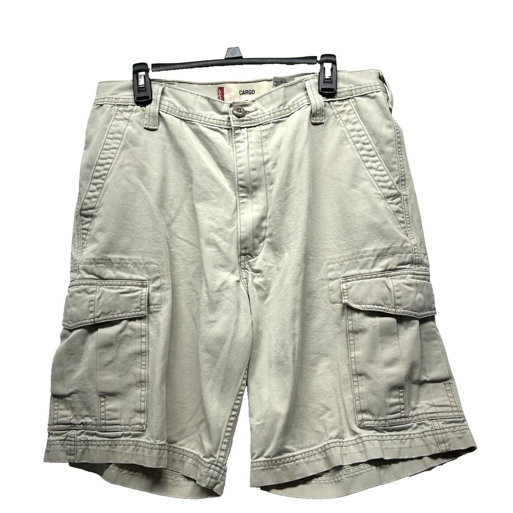 Levis Cargo Men's 34 Light Tan Cotton Shorts (D7)